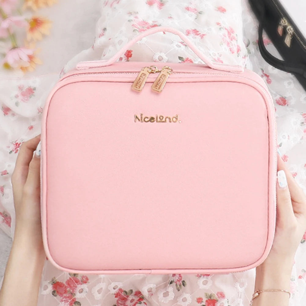 NoviaGlow Smart LED Makeup Bag – Travel Cosmetic Case