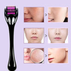 NoviaGlow Derma Roller – 540 Titanium Microneedles for Beard & Skin Care (0.2mm / 0.25mm / 0.3mm)