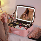 NoviaGlow Smart LED Makeup Bag – Travel Cosmetic Case