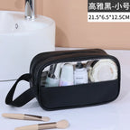 NoviaGlow Transparent Travel Makeup Bag – Waterproof Organizer