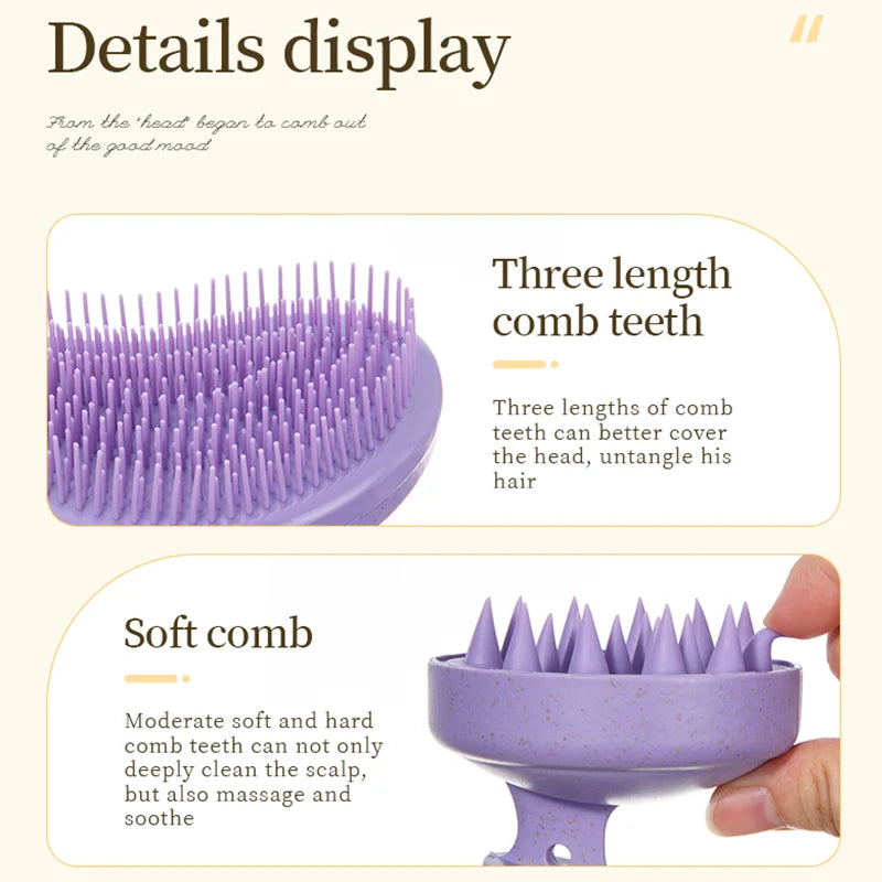 NoviaGlow 3-Piece Wheat Straw Hair Brush & Comb Set