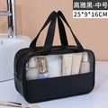 NoviaGlow Transparent Travel Makeup Bag – Waterproof Organizer