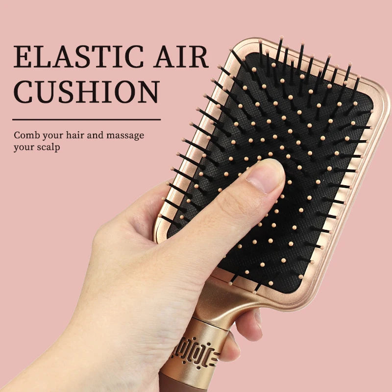 NoviaGlow Scalp Massage Hair Brush – Anti-Static Detangler