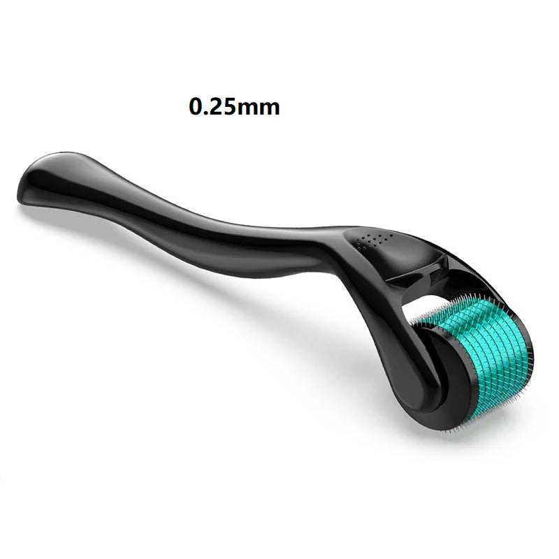 NoviaGlow Derma Roller – 540 Titanium Microneedles for Beard & Skin Care (0.2mm / 0.25mm / 0.3mm)