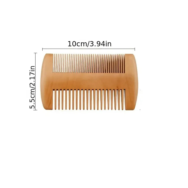 NoviaGlow Beard Grooming Kit – Boar Bristle Brush, Comb & Scissors with Gift Bag