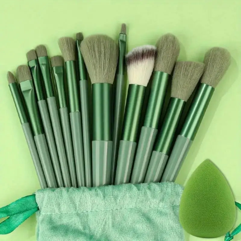 NoviaGlow Professional Makeup Brush Set – 13/14/15/16 Piece Soft Fluffy Face & Eye Brushes with Kabuki & Storage Bag