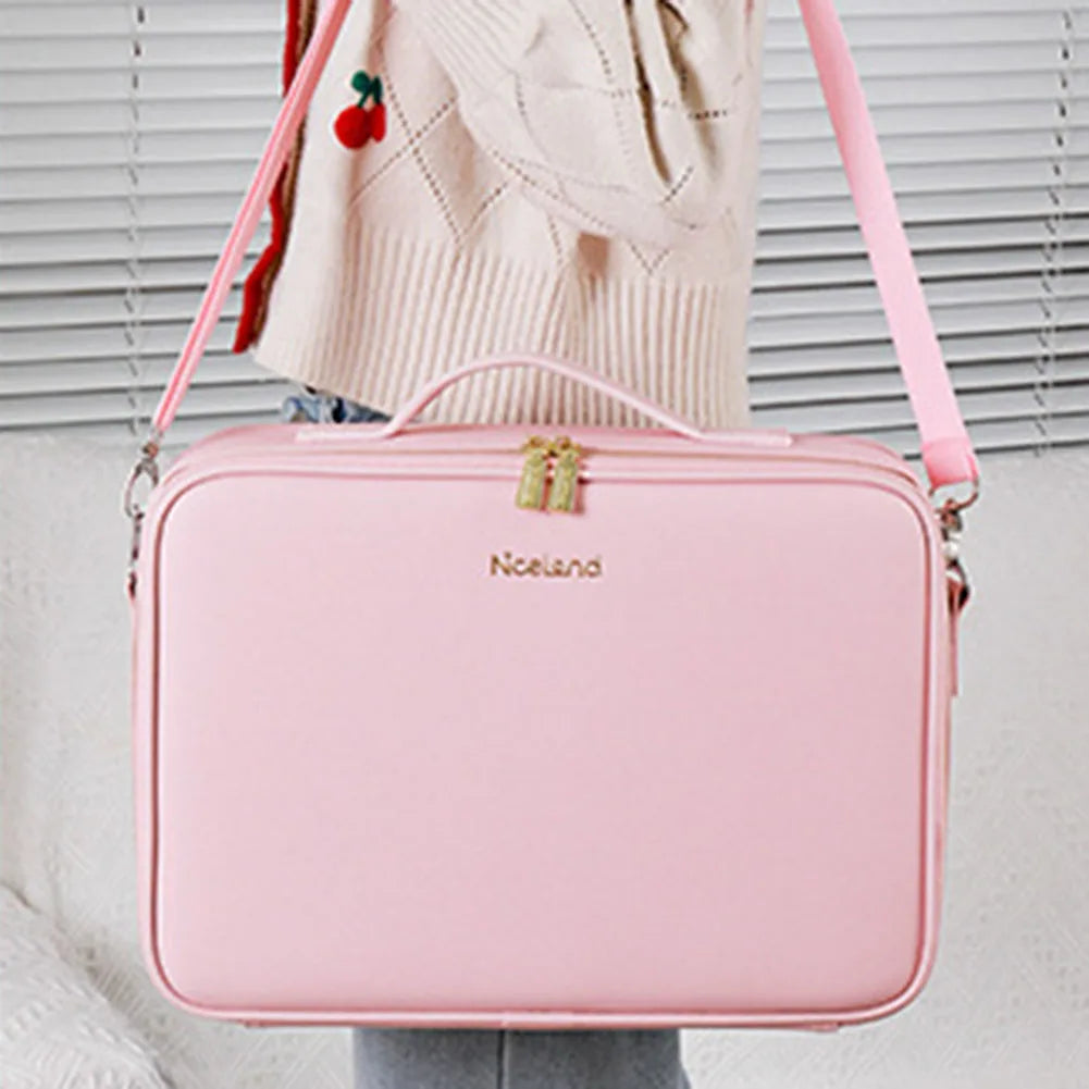 NoviaGlow Smart LED Makeup Bag – Travel Cosmetic Case
