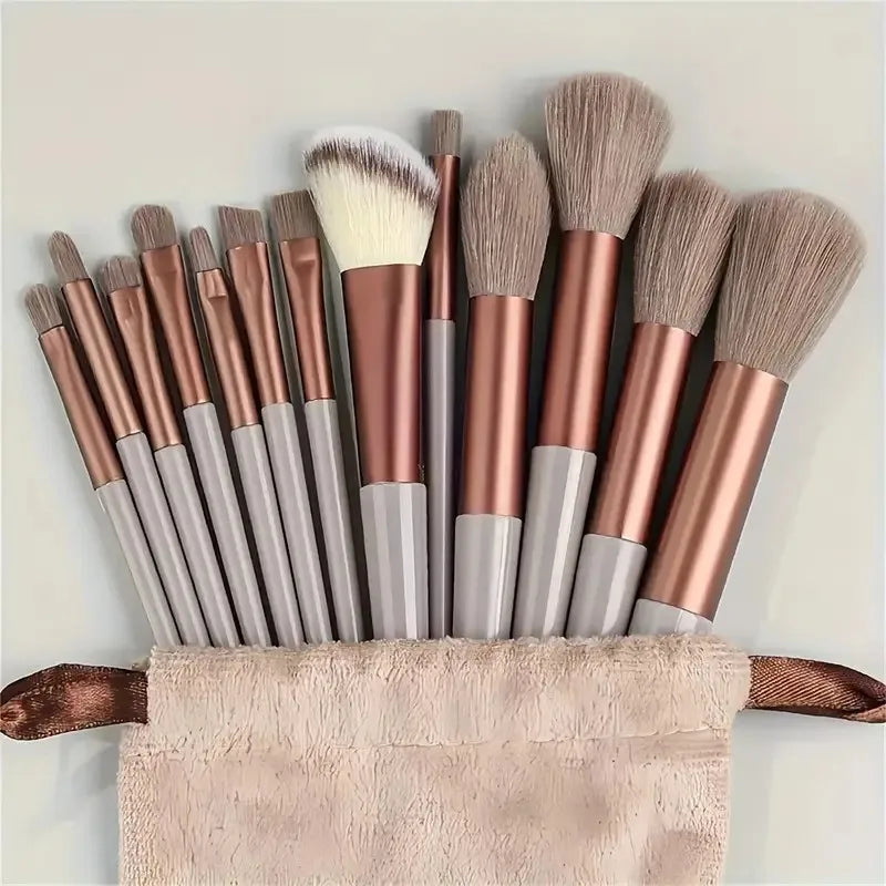 NoviaGlow 13/33pcs Professional Makeup Brush Set – Complete Kit with Soft Synthetic Brushes, Beauty Blender & Accessories for Beginners & Pros