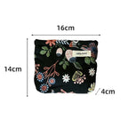 NoviaGlow Mini Cosmetic Pouch – Plant Print Storage Bag