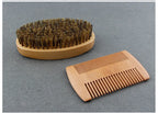 NoviaGlow Men’s Beard Grooming Set – Boar Bristle Brush, Comb & Scissors
