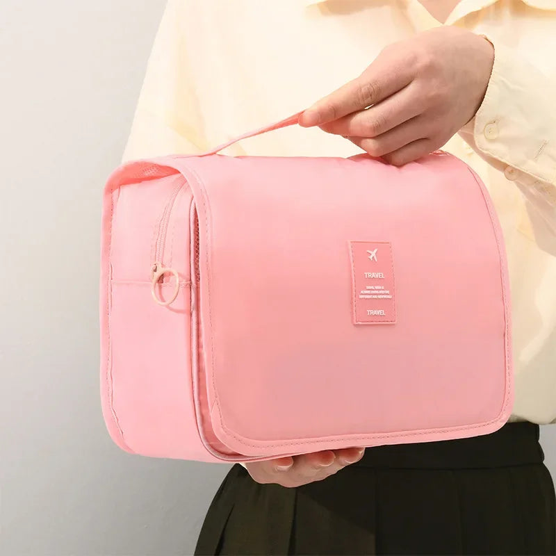 NoviaGlow Travel Makeup Bag – Waterproof Hanging Organizer