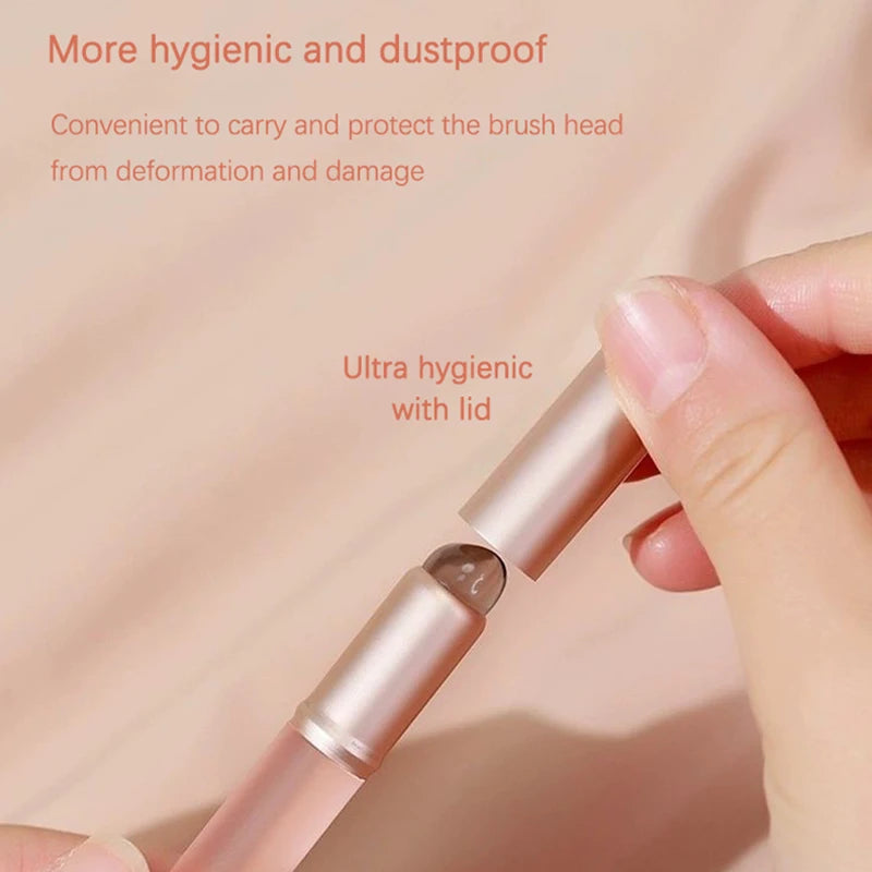NoviaGlow Mini Silicone Lip Brush with Cover – Reusable Lipstick, Lip Gloss & Concealer Applicator for Smooth, Precise Makeup