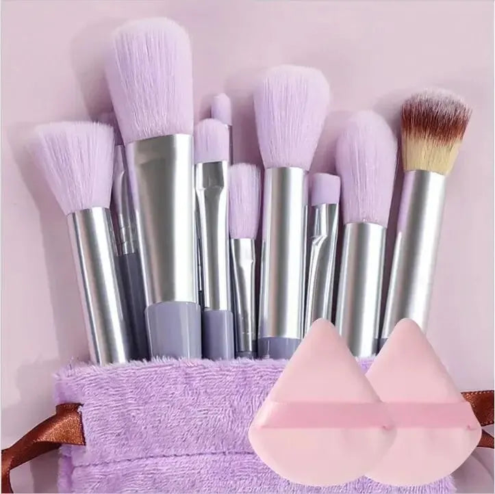 NoviaGlow Professional Makeup Brush Set – 13/14/15/16 Piece Soft Fluffy Face & Eye Brushes with Kabuki & Storage Bag