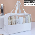 NoviaGlow Transparent Travel Makeup Bag – Waterproof Organizer