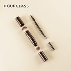 NoviaGlow Hourglass Makeup Brush – Professional Retractable Brush for Foundation, Powder, Blush, Bronzer, Eyeshadow & More