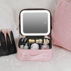 NoviaGlow Smart LED Makeup Bag – Travel Cosmetic Case
