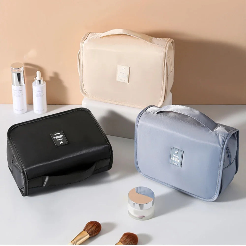 NoviaGlow Travel Makeup Bag – Waterproof Hanging Organizer
