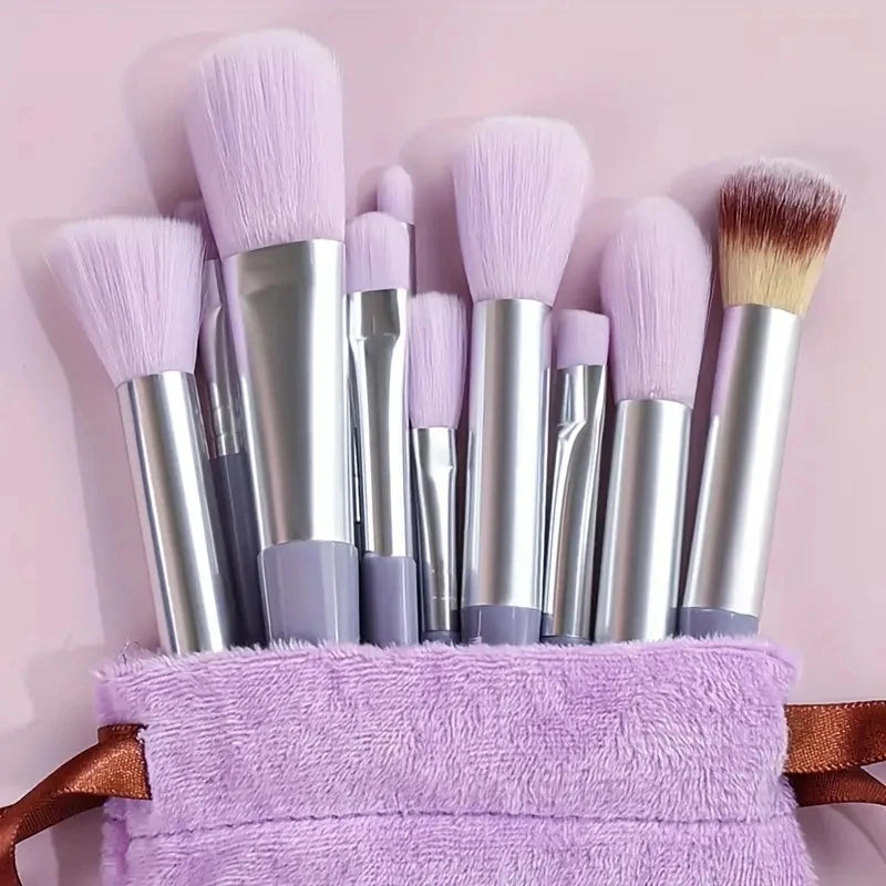 NoviaGlow Professional Makeup Brush Set – 13/14/15/16 Piece Soft Fluffy Face & Eye Brushes with Kabuki & Storage Bag