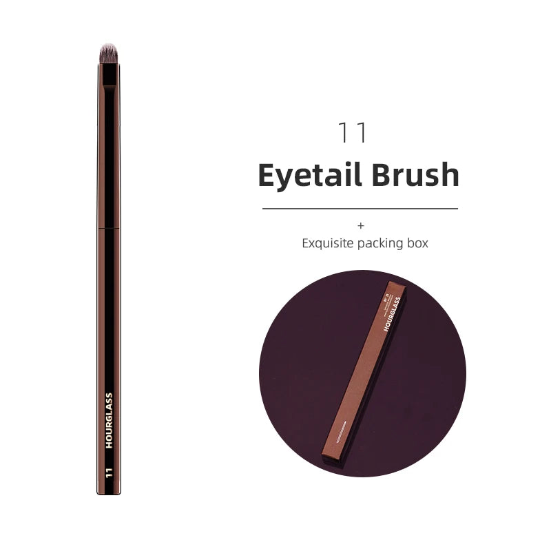 NoviaGlow Hourglass Makeup Brush – Professional Retractable Brush for Foundation, Powder, Blush, Bronzer, Eyeshadow & More