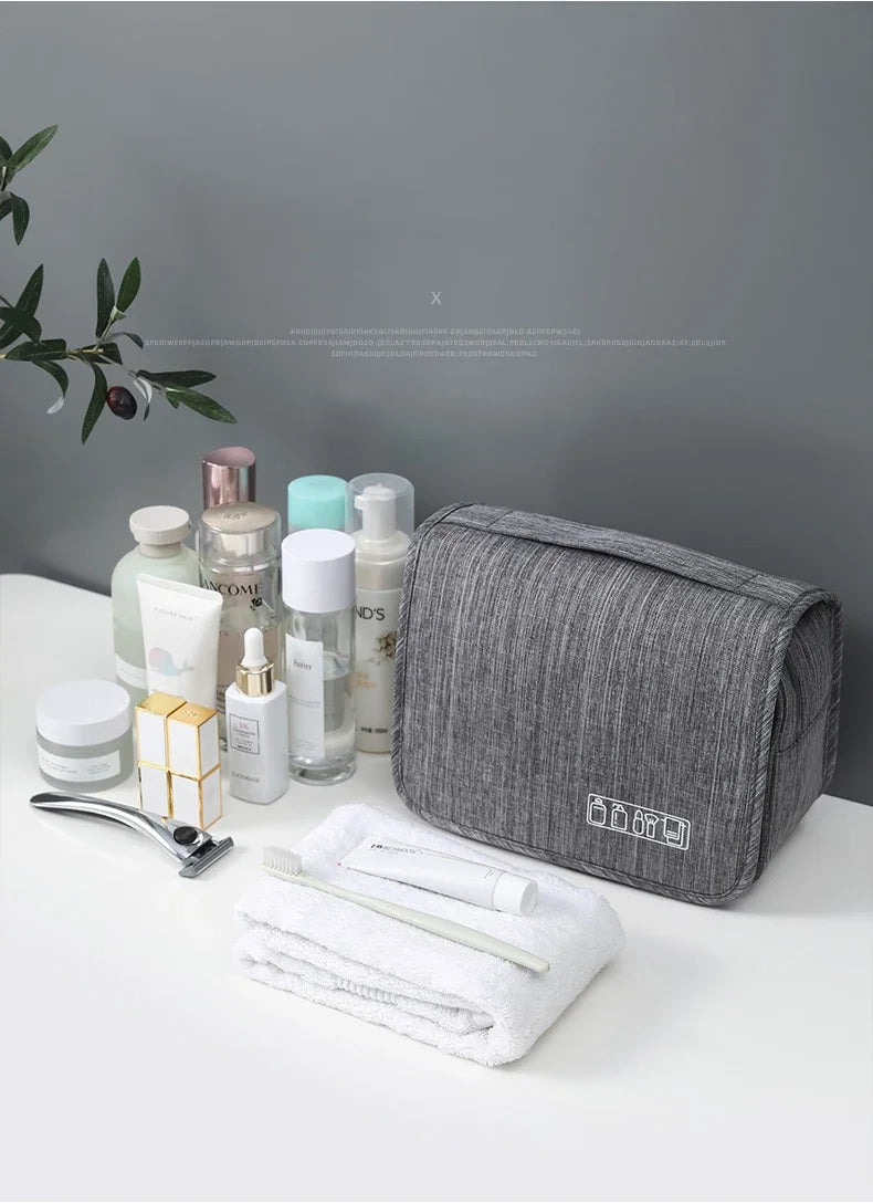 NoviaGlow Waterproof Travel Toiletry Bag – Hanging Cosmetic & Grooming Organizer