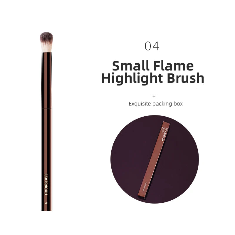 NoviaGlow Hourglass Makeup Brush – Professional Retractable Brush for Foundation, Powder, Blush, Bronzer, Eyeshadow & More