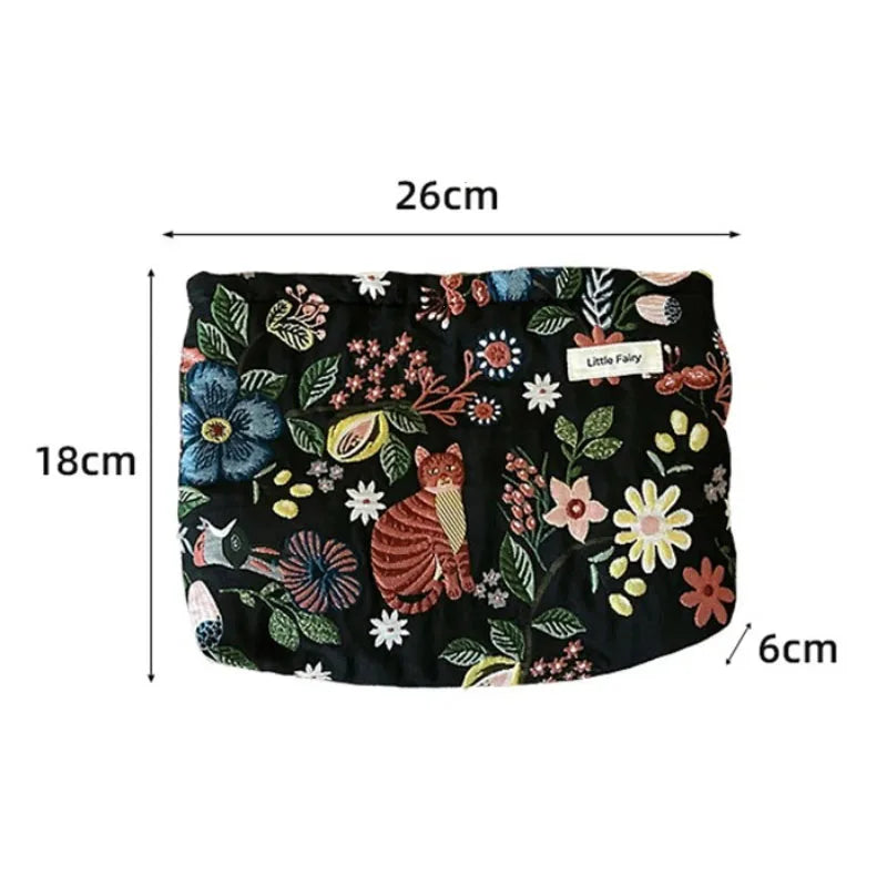 NoviaGlow Mini Cosmetic Pouch – Plant Print Storage Bag