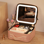 NoviaGlow Smart LED Makeup Bag – Travel Cosmetic Case