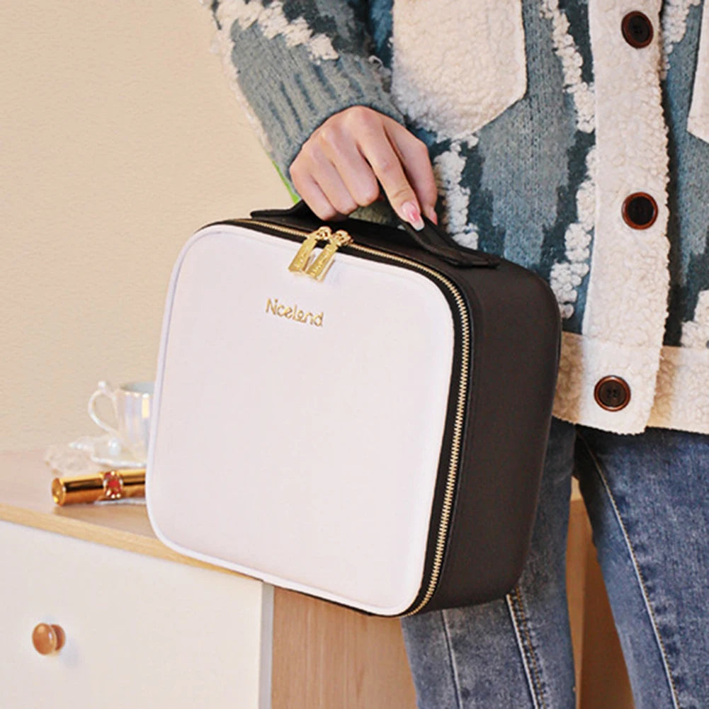 NoviaGlow Smart LED Makeup Bag – Travel Cosmetic Case