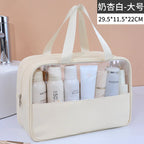 NoviaGlow Transparent Travel Makeup Bag – Waterproof Organizer