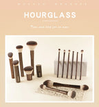 NoviaGlow Hourglass Makeup Brush – Professional Retractable Brush for Foundation, Powder, Blush, Bronzer, Eyeshadow & More