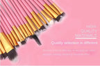 NoviaGlow 20pcs Professional Eye Makeup Brush Set – Complete Eyeshadow & Eyeliner Brushes for Blending, Shading & Precision Looks