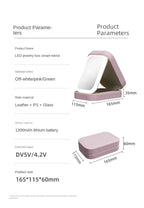 NoviaGlow Smart LED Makeup Case with Mirror – Portable Travel Cosmetic Bag & Skincare Organizer for Women