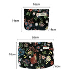 NoviaGlow Mini Cosmetic Pouch – Plant Print Storage Bag
