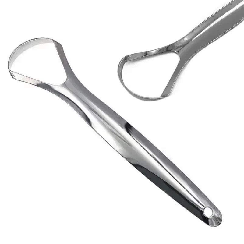 NoviaGlow Stainless Steel Tongue Cleaner – Professional Oral Hygiene Tool for Fresh Breath & Tongue Coating Removal