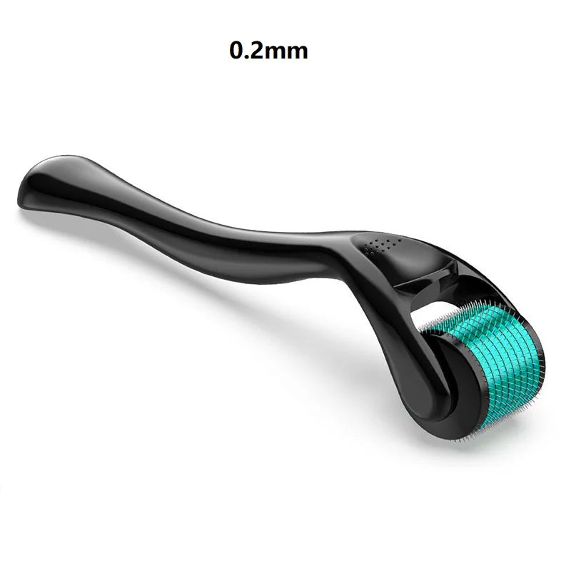 NoviaGlow Derma Roller – 540 Titanium Microneedles for Beard & Skin Care (0.2mm / 0.25mm / 0.3mm)