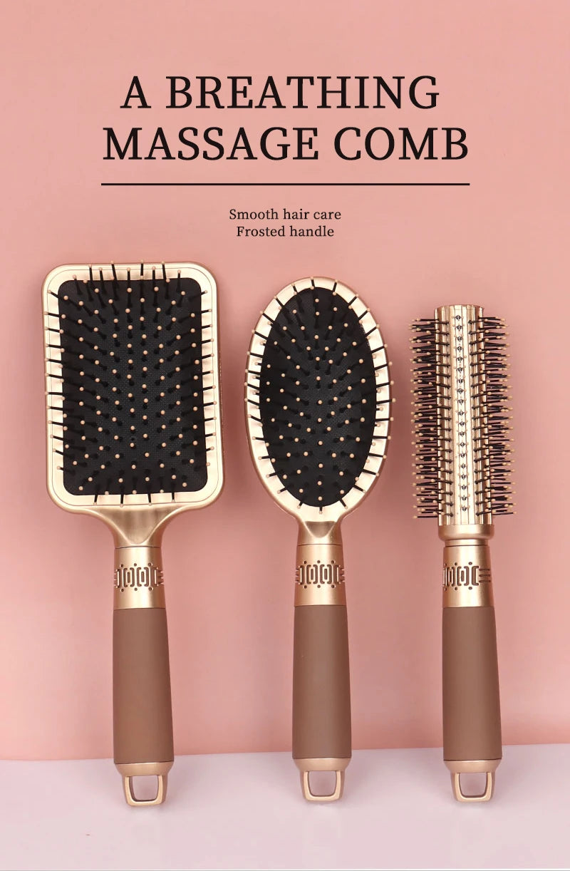 NoviaGlow Scalp Massage Hair Brush – Anti-Static Detangler