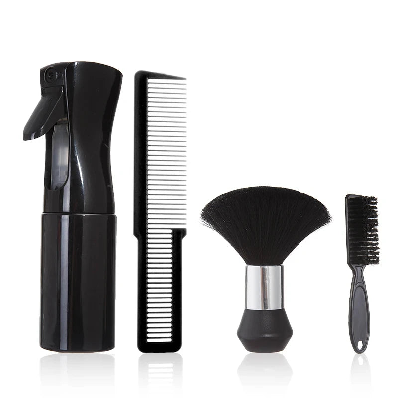 NoviaGlow 4-Piece Barber Grooming Set – Brush, Comb & Spray