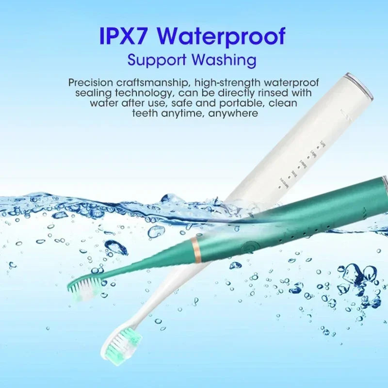 NoviaGlow Sonic Electric Toothbrush 3-in-1 – Tartar Remover, Teeth Whitening, USB Rechargeable with Replaceable Brush Heads