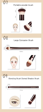 NoviaGlow Hourglass Makeup Brush – Professional Retractable Brush for Foundation, Powder, Blush, Bronzer, Eyeshadow & More
