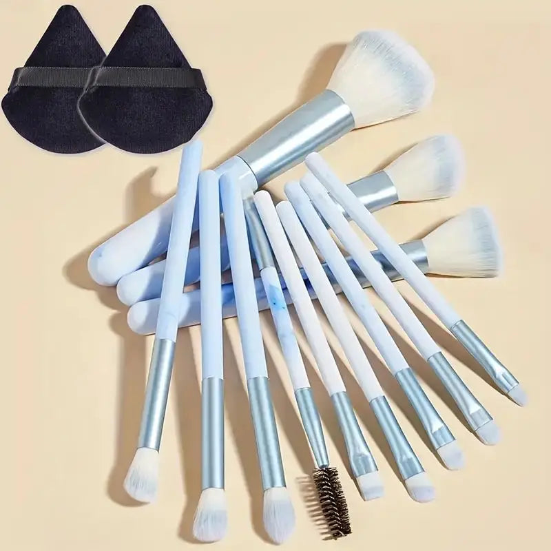 NoviaGlow 12-Piece Makeup Brush Set – Professional Face & Eye Brushes