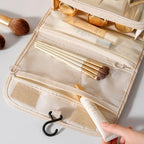 NoviaGlow Travel Makeup Bag – Waterproof Hanging Organizer