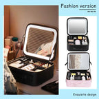 NoviaGlow Smart LED Makeup Bag – Travel Cosmetic Case