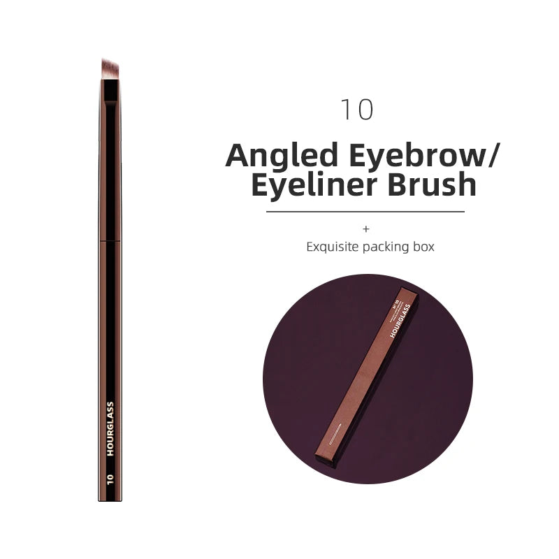 NoviaGlow Hourglass Makeup Brush – Professional Retractable Brush for Foundation, Powder, Blush, Bronzer, Eyeshadow & More