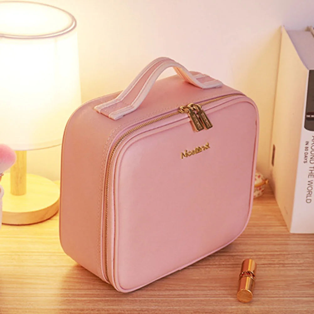 NoviaGlow Smart LED Makeup Bag – Travel Cosmetic Case