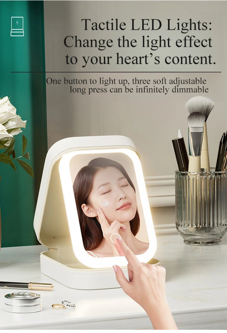 NoviaGlow Smart LED Makeup Bag – Travel Cosmetic Case