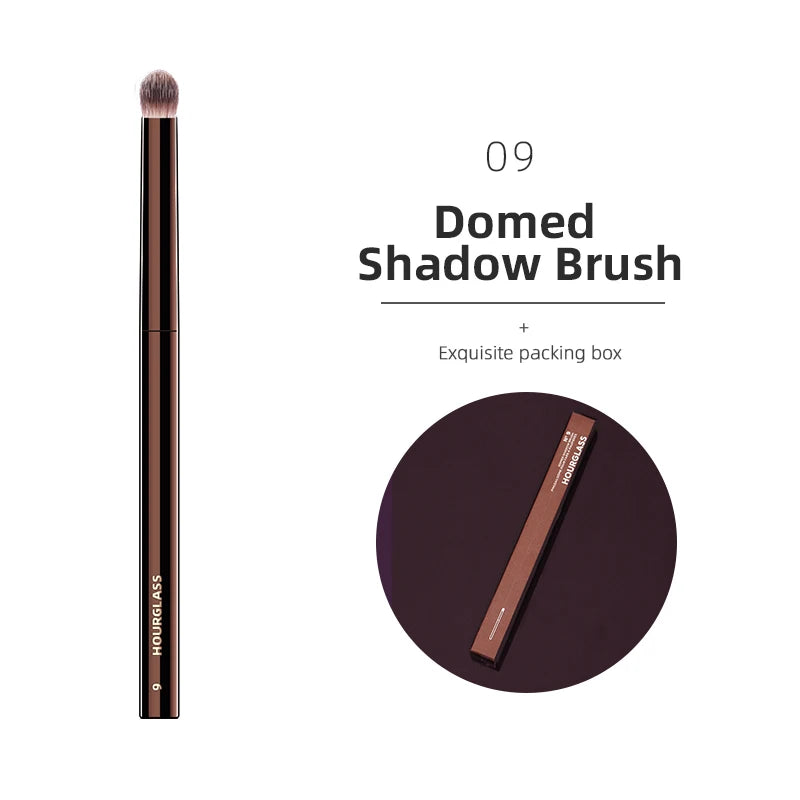NoviaGlow Hourglass Makeup Brush – Professional Retractable Brush for Foundation, Powder, Blush, Bronzer, Eyeshadow & More