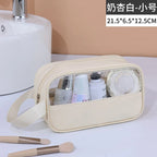 NoviaGlow Transparent Travel Makeup Bag – Waterproof Organizer
