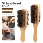 NoviaGlow Double-Sided Wooden Beard Brush