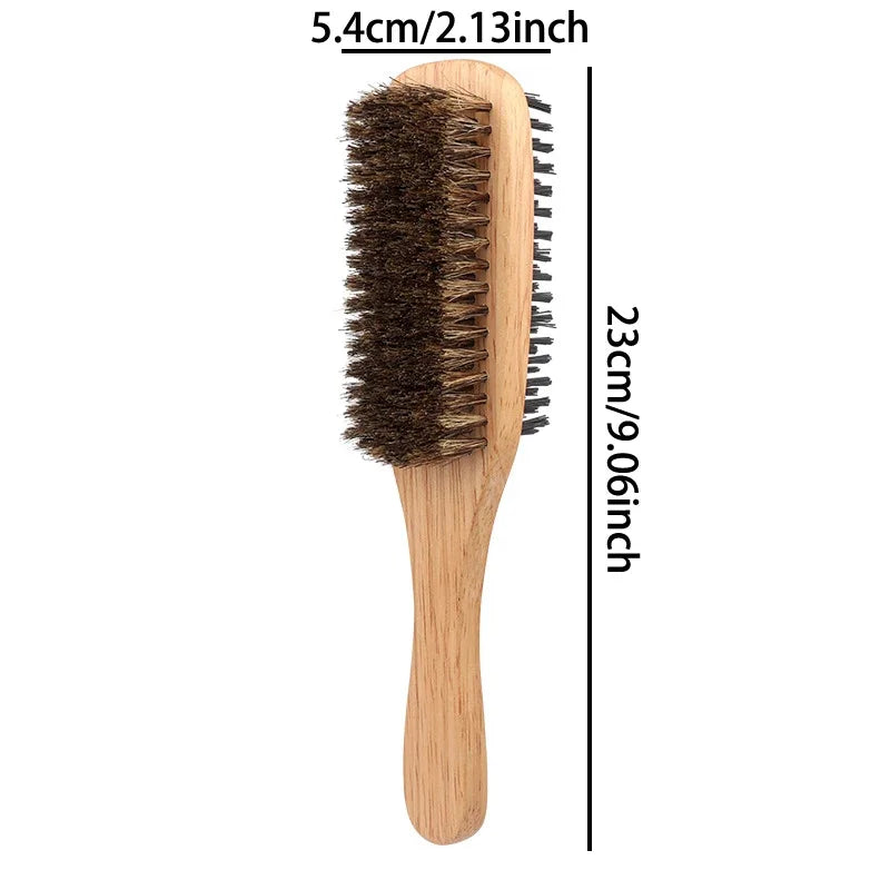 NoviaGlow Double-Sided Wooden Beard Brush
