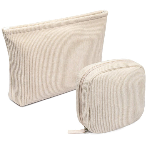 2 Pcs Corduroy Makeup Bag for Women